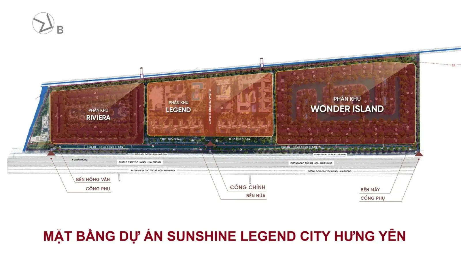 Mặt bằng tổng thể dự án Sunshine Legend City Hưng Yên