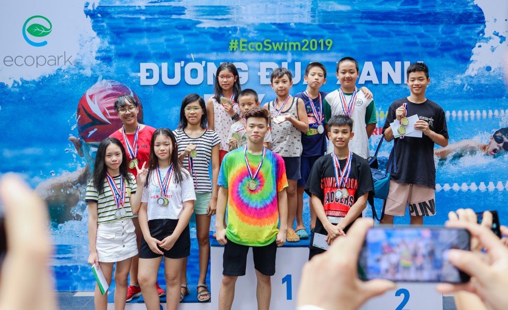 Giải bơi thanh thiếu niên Ecopark 2019 - Kình ngư nhí tranh tài quyết liệt